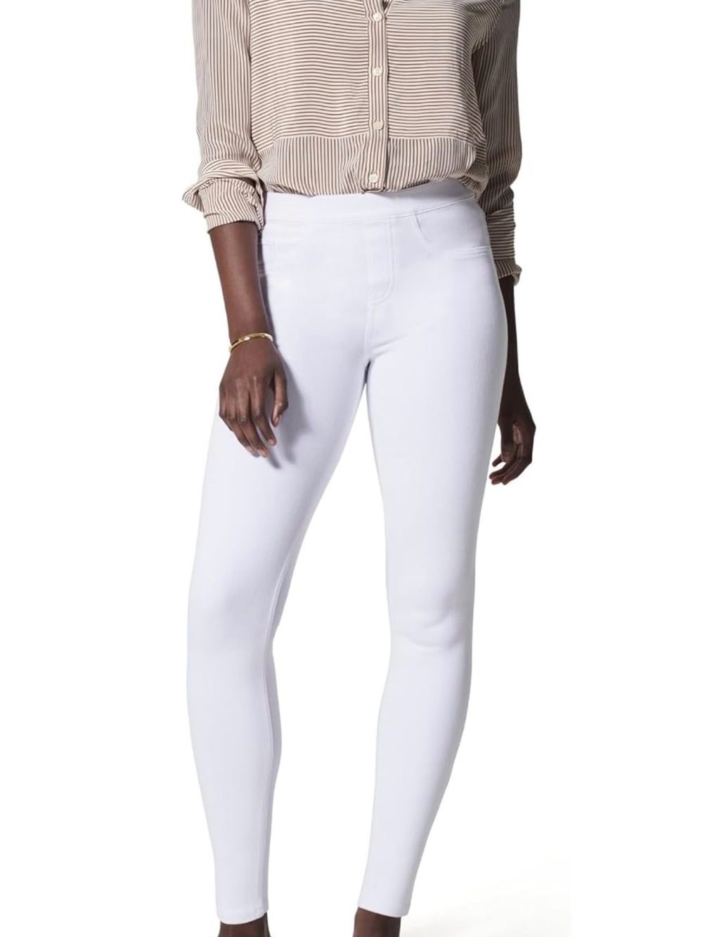 Spanx High-Rise White Slim/skinny Pants